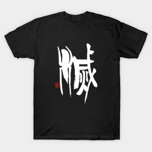 Extinction 滅 Japanese Calligraphy Kanji Character T-Shirt